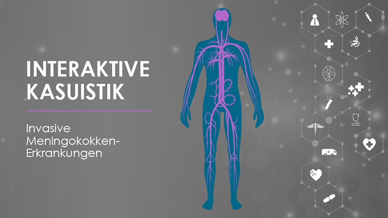 Logo der CME Fortbildung "Interaktive Kasuistik – Invasive Meningokokken Erkrankungen"