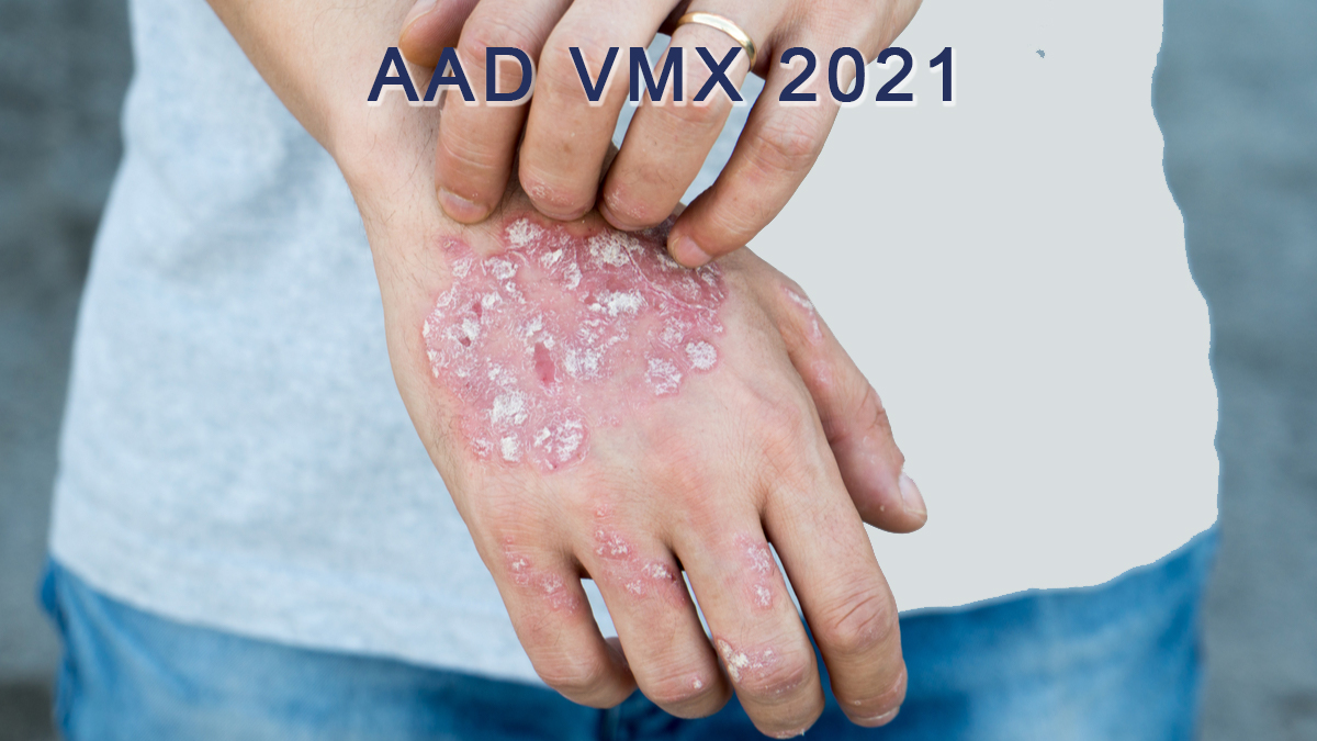 Logo der CME Fortbildung "AAD VMX 2021 - Update Psoriasis"