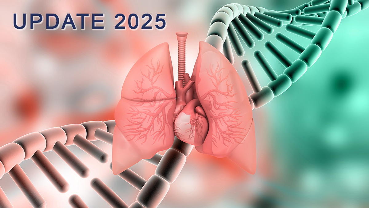 Logo der CME Fortbildung "NSCLC: Therapierbare genetische Alterationen - Neue Leitlinien 2025"