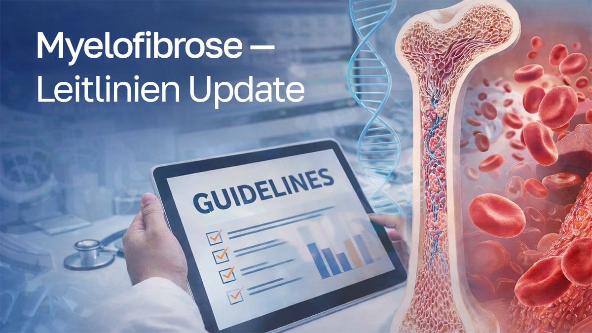 Logo der CME Fortbildung "Leitlinien-Update Myelofibrose"