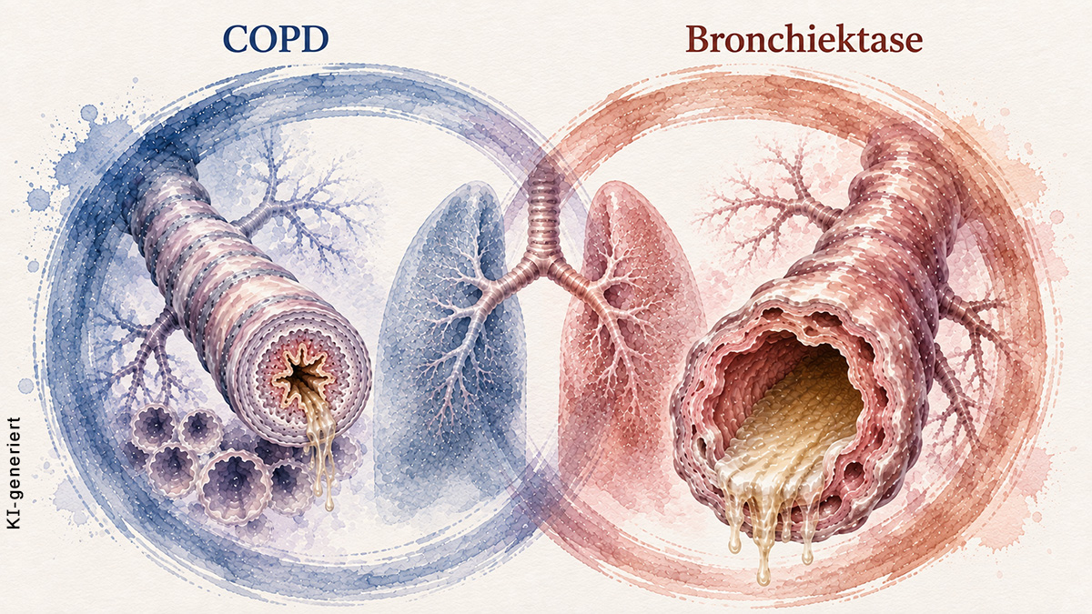 Teaserbild zum CME: Bronchiektasen und COPD
