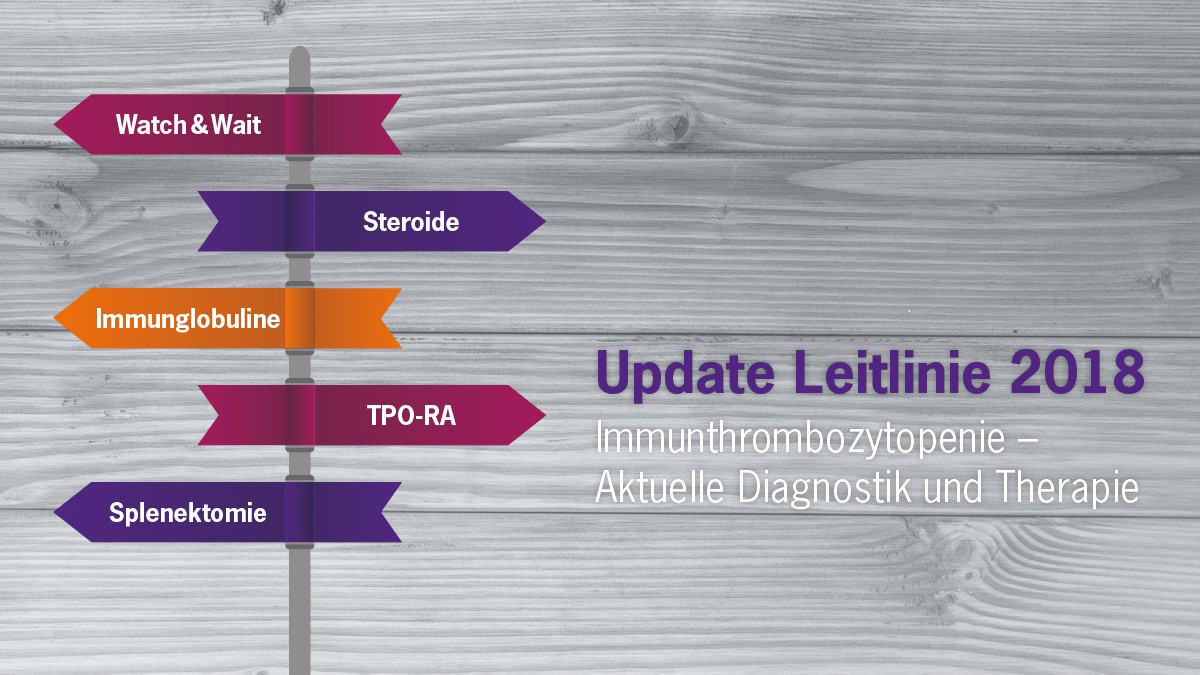 Logo der CME Fortbildung "Update Leitlinie 2018: Immunthrombozytopenie – Aktuelle Diagnostik und Therapie"